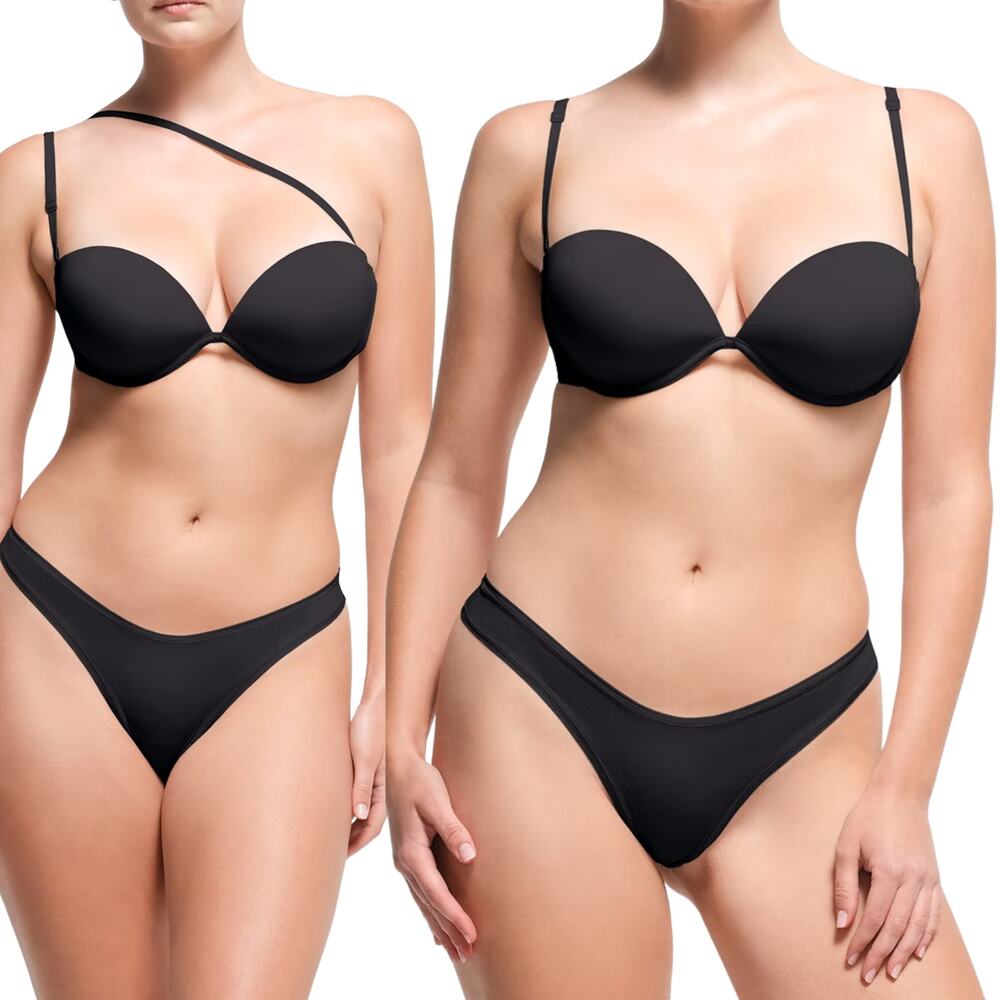 NWT SKIMS Multi-Way Bra 👙 - Onyx | Size 34C | Versatile & Supportive ✨